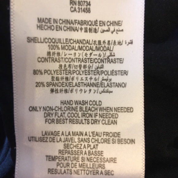 🎉LAST CHANCE🎉 BCBGMAXAZRIA Sequin Trim Black Long Sleeve Tee - Picture 4 of 7